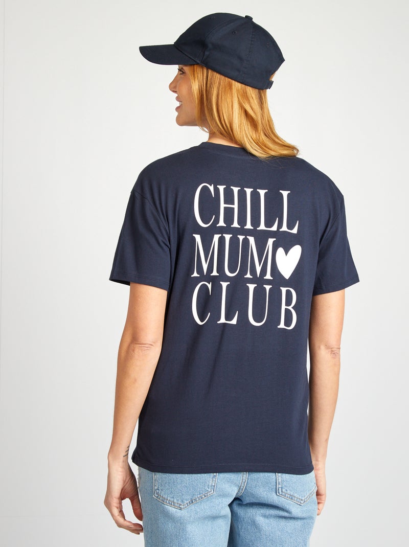 T-shirt d'allaitement avec imprimé Bleu marine - Kiabi