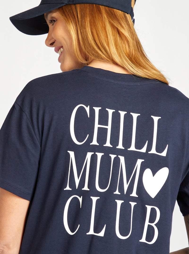 T-shirt d'allaitement avec imprimé Bleu marine - Kiabi