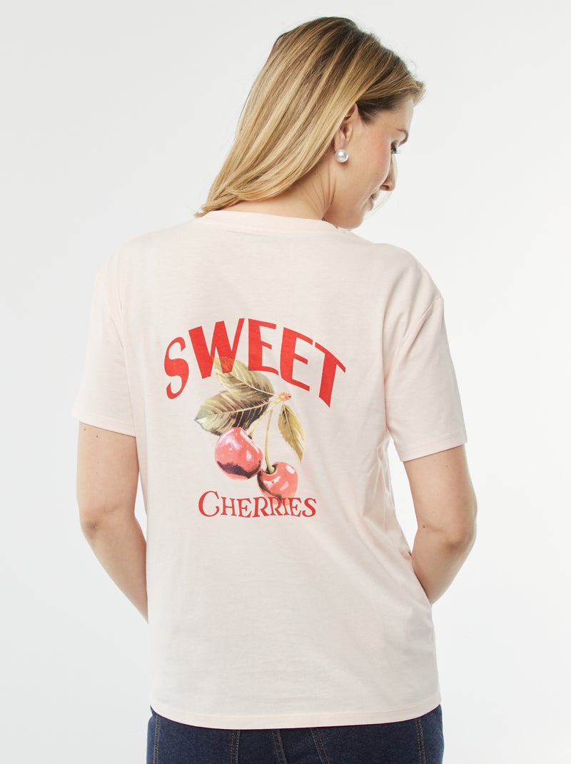 T-shirt d'allaitement avec imprimé Rose - Kiabi