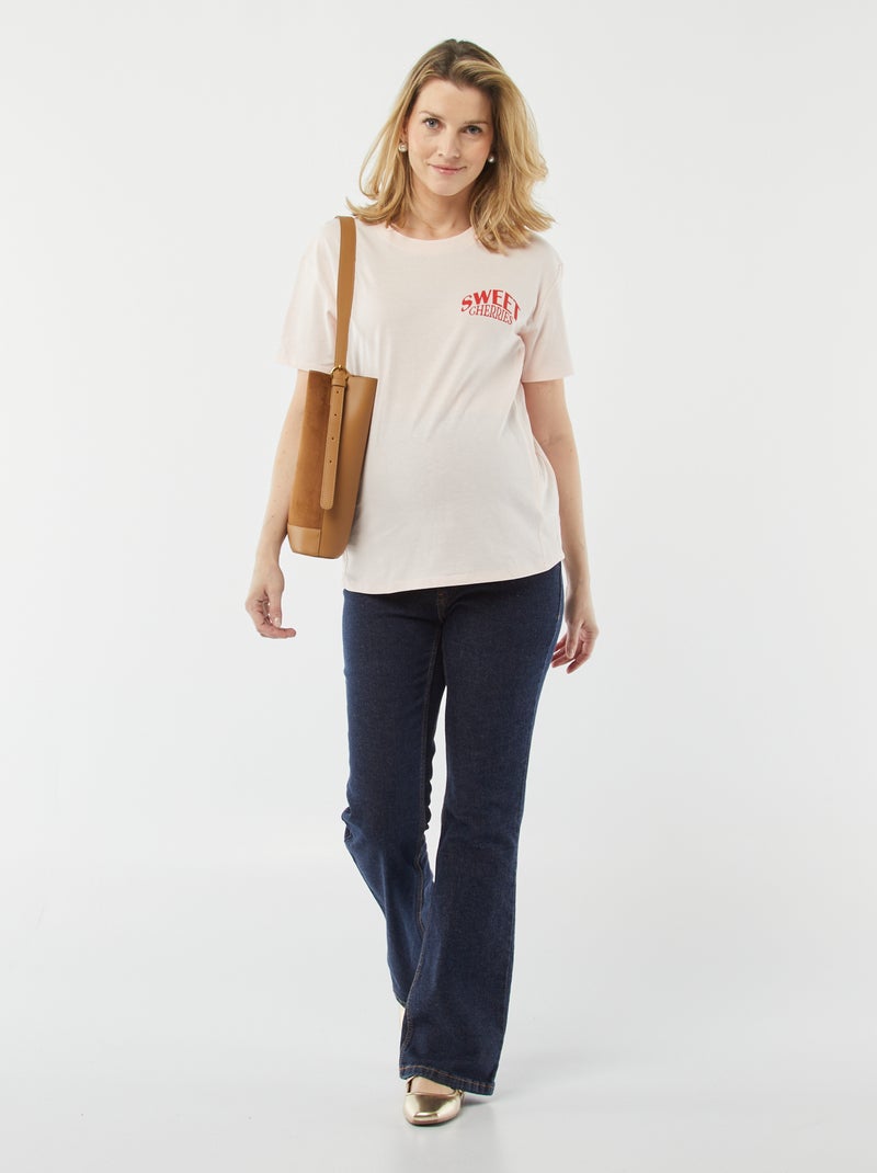 T-shirt d'allaitement avec imprimé Rose - Kiabi