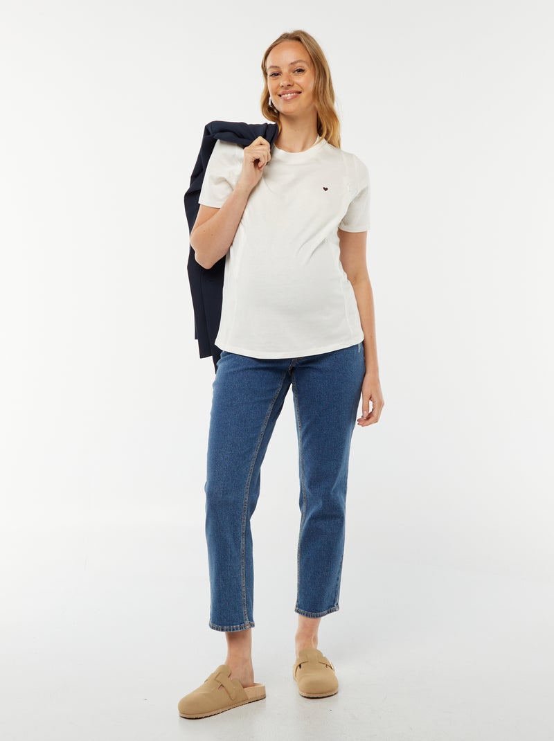 T-shirt d'allaitement blanc - Kiabi