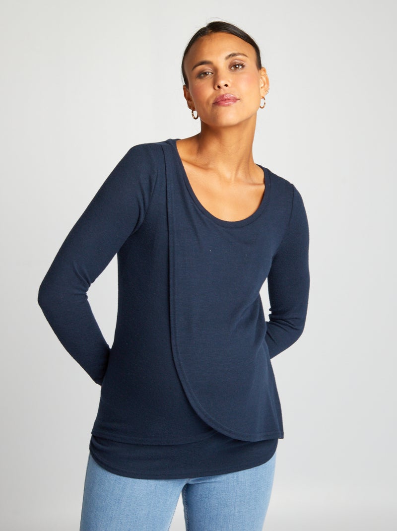 T-shirt d'allaitement Bleu - Kiabi