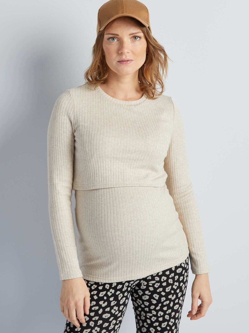 Top D'Allaitement Noppies Mira Sans Coutures - Côtelé Et Doux | Pour Femme Enceinte Ou Allaitante