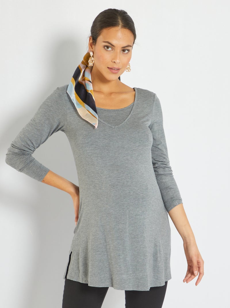 T-shirt d'allaitement Gris foncé - Kiabi