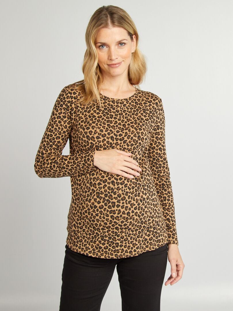 T shirt d allaitement leopard