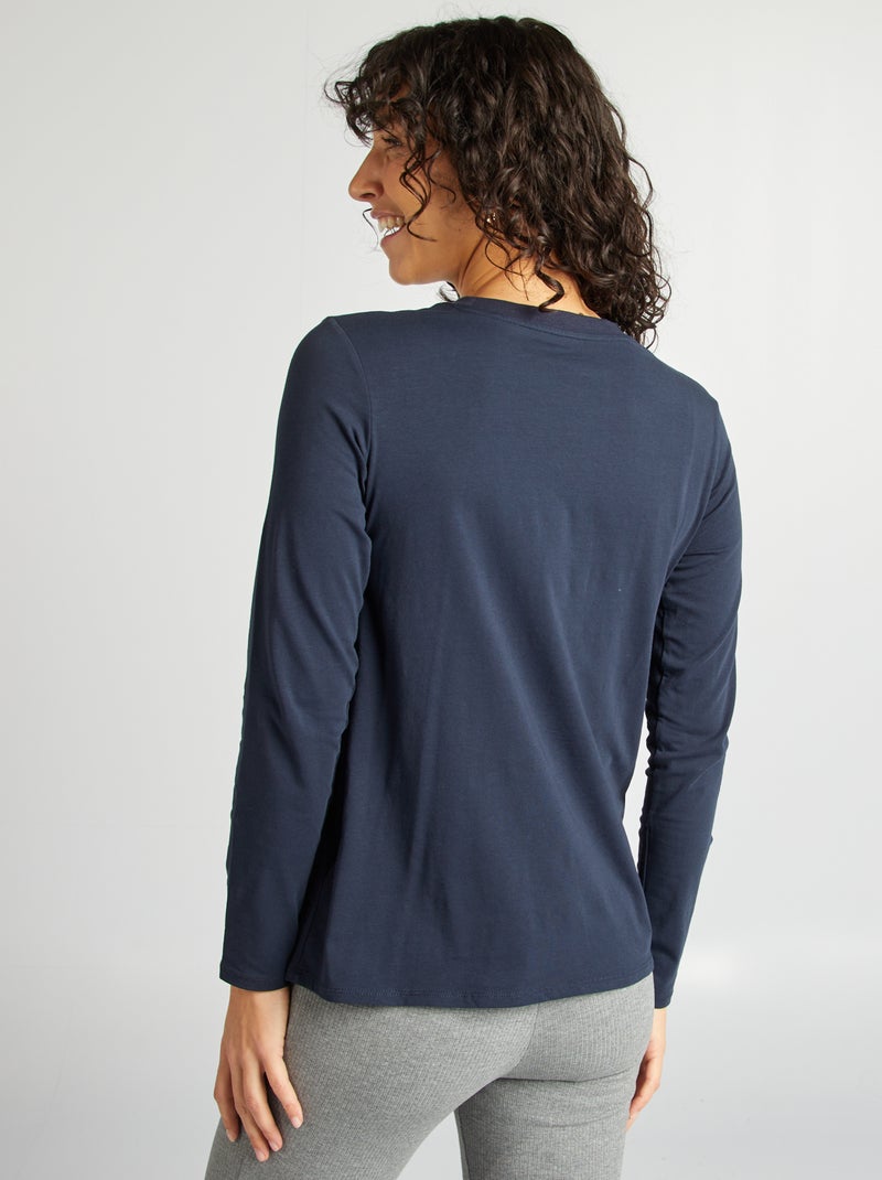 Haut D'allaitement Old Navy Henley Côtelé Marine - Taille XL Maternité - Neuf