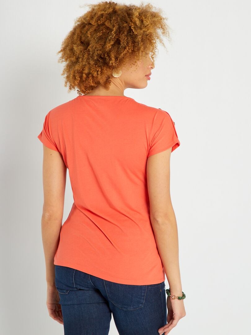 T-shirt d'allaitement Orange - Kiabi