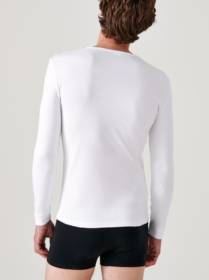 T-shirt 'Damart' thermolactyl niveau 3 blanc - Kiabi
