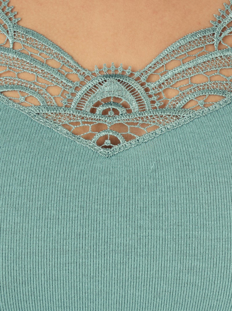 T-shirt 'Damart' thermolactyl Niveau 3 VERT - Kiabi