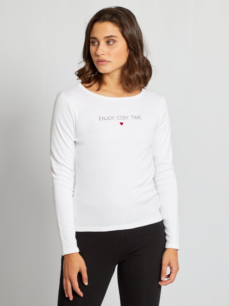 T-shirt 'Damart x Kiabi' blanc - Kiabi