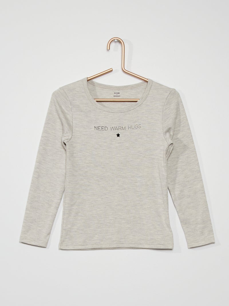 T-shirt 'Damart x Kiabi' gris - Kiabi