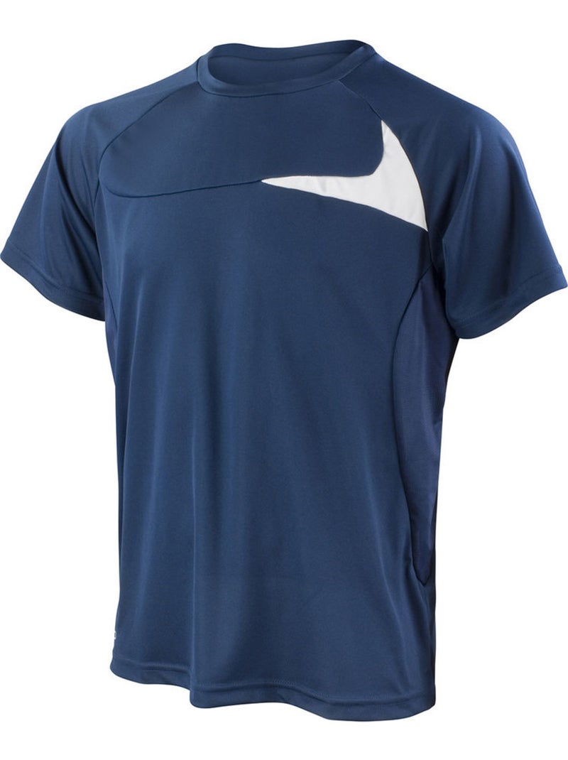 T-shirt dash training - spiro Bleu Bleu marine Blanc - Kiabi