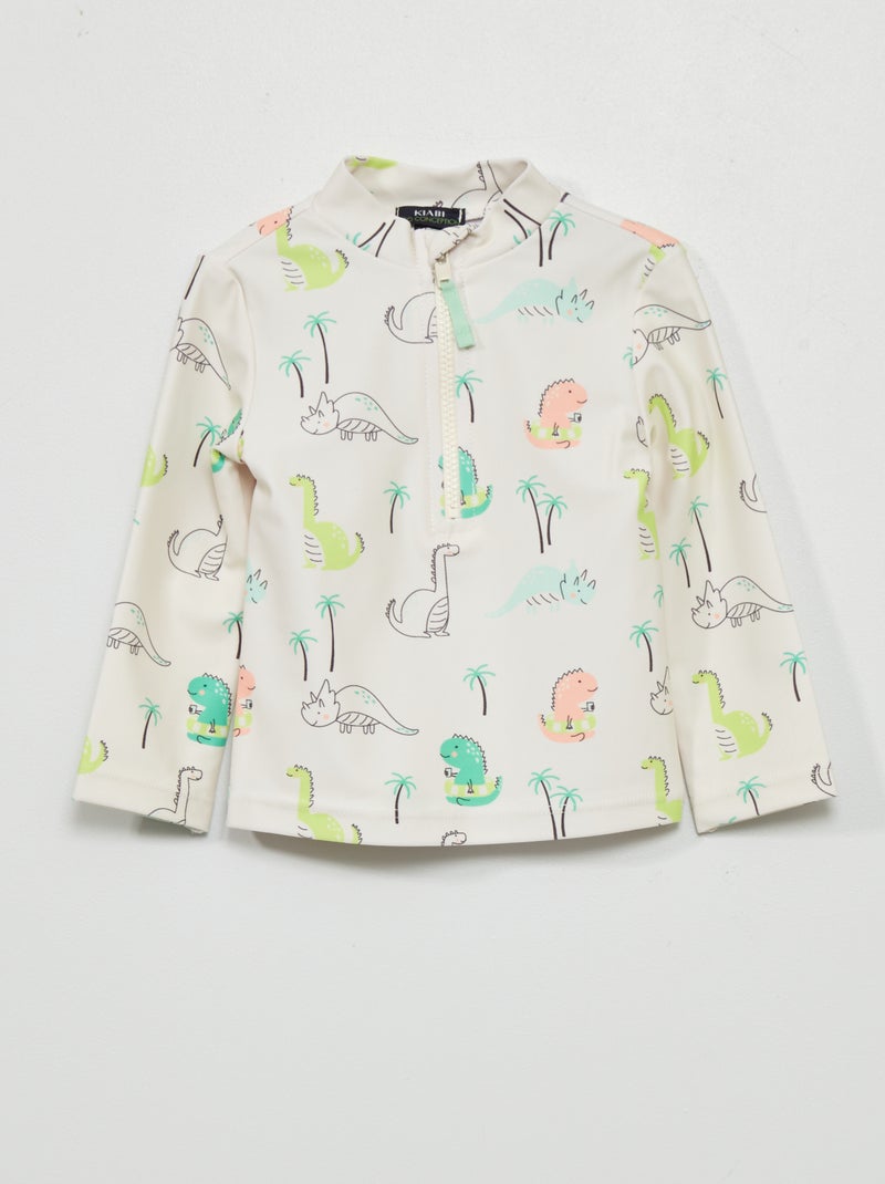 T-shirt de bain à manches longues Blanc - Kiabi