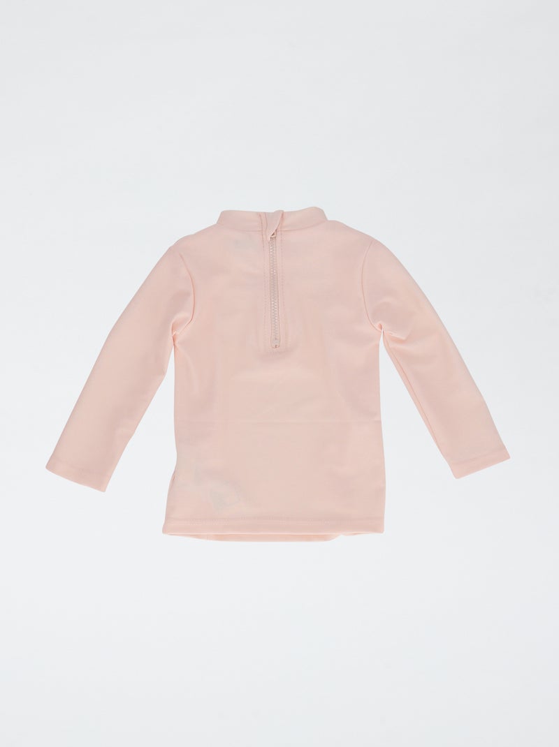 T-shirt de bain à manches longues Rose - Kiabi