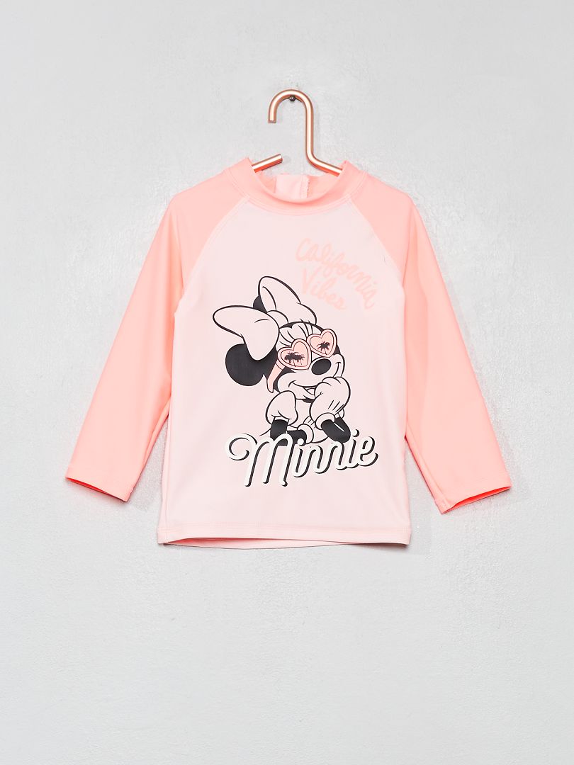 T-shirt de bain anti-UV 'Minnie' rose - Kiabi