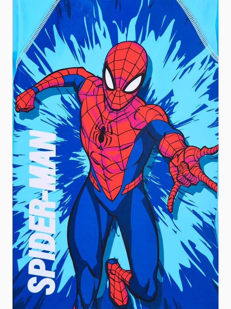 T-shirt de Bain Anti-UV Spider-Man  | Licence Officielle Bleu - Kiabi