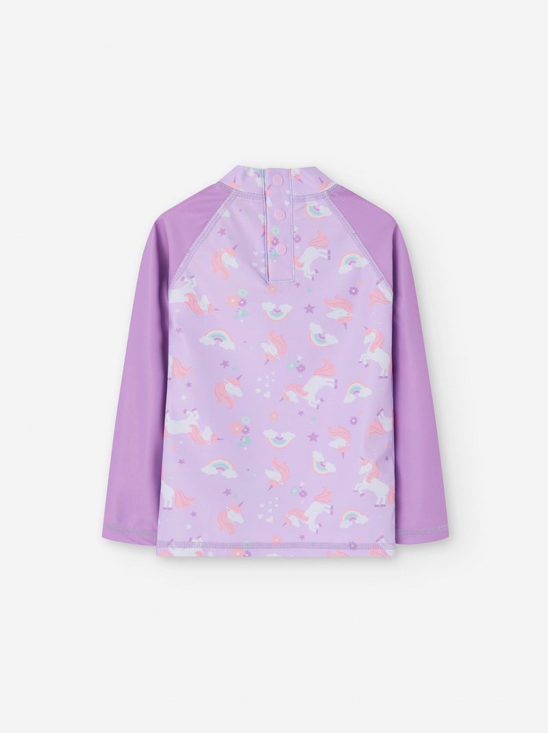 T-shirt de Bain avec Motif Mauve - Kiabi