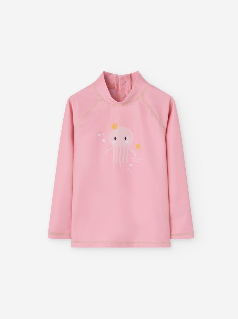 T-shirt de Bain en Lycra Rose clair - Kiabi