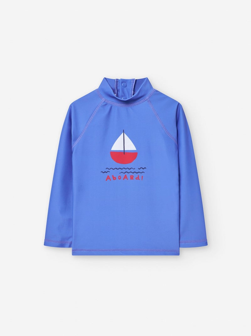 T-shirt de Bain Imprimé Bleu - Kiabi