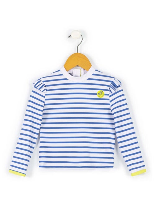 T-shirt de bain marinière Fille - Kiabi