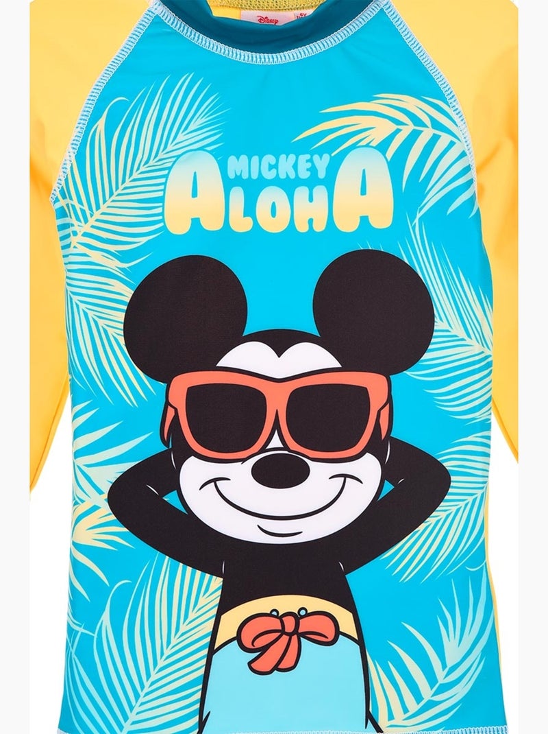 T-Shirt de Bain Mickey Mouse| Licence Officielle Jaune - Kiabi