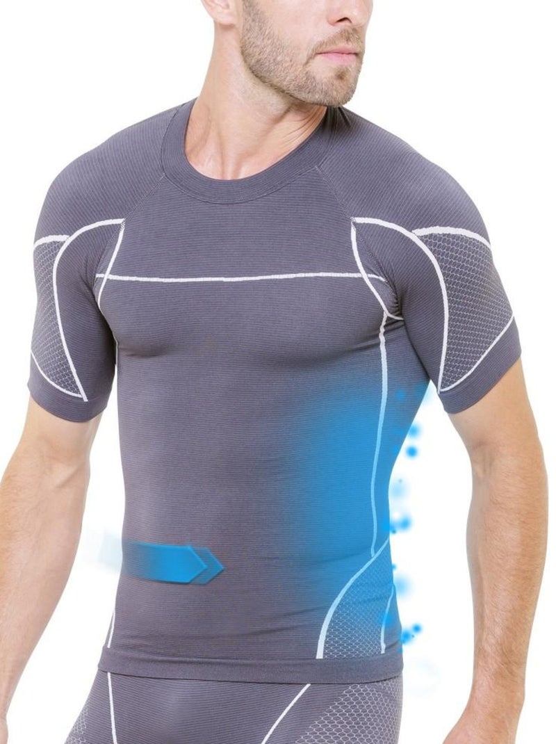T-shirt de compression running Cellutex Gris clair - Kiabi