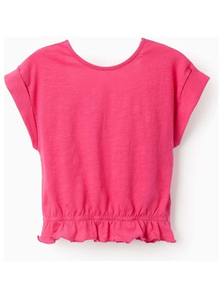 T-shirt de Coton à Manches Kimono
