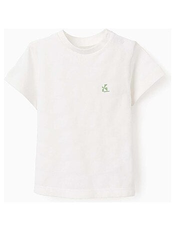 T-shirt de Coton à Rayures Texturées