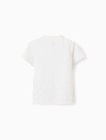 T-shirt de Coton à Rayures Texturées