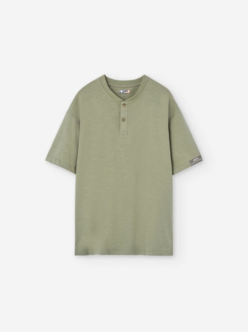 T-shirt de Coton avec Boutons - Kiabi