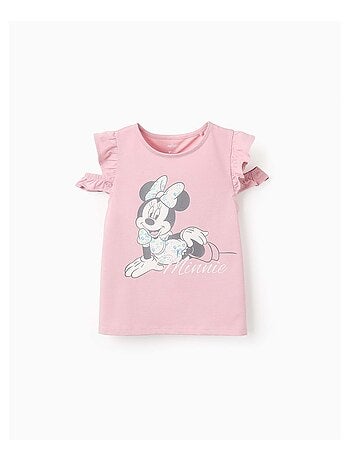 T-shirt de Coton avec Épaules Dénudées Minnie
