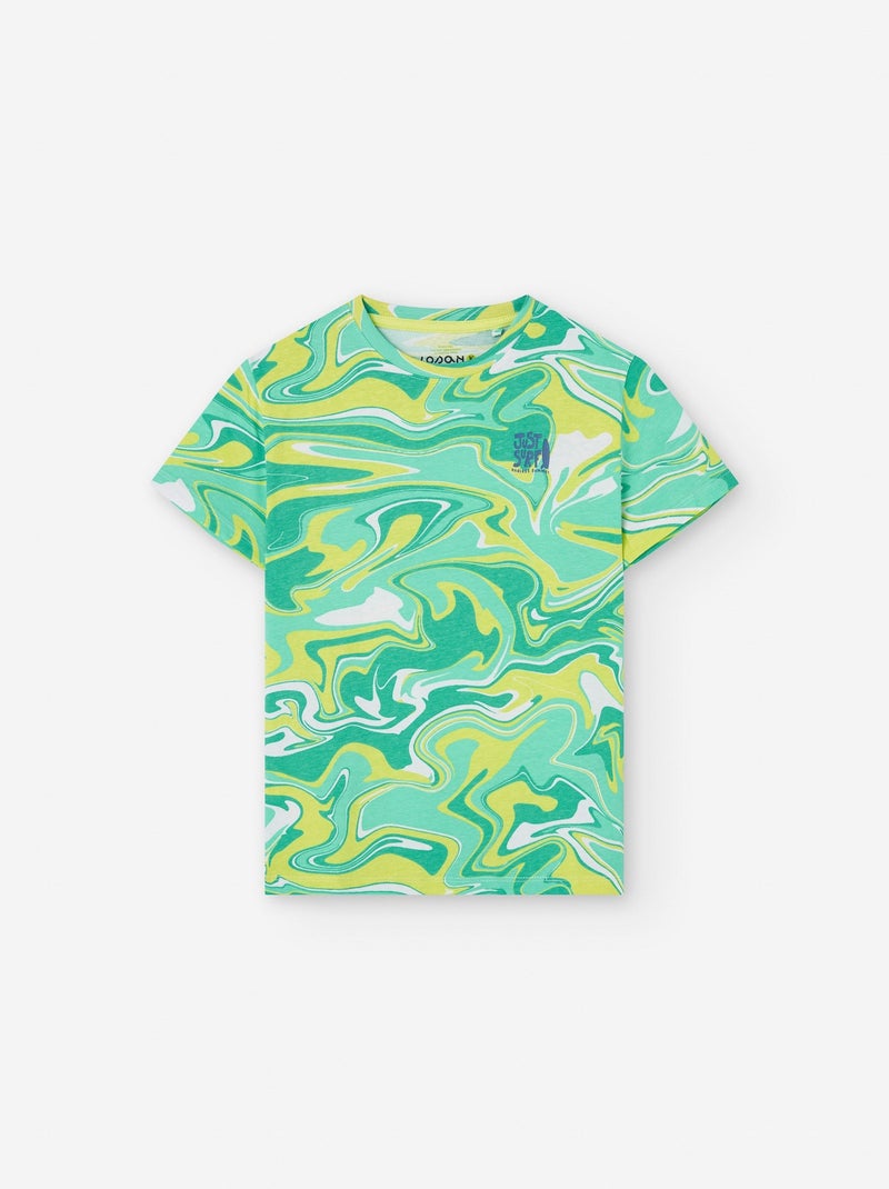 T-shirt de Coton avec Motif Vert clair - Kiabi