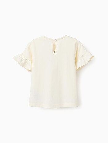 T-shirt de Coton avec Papillons 3D