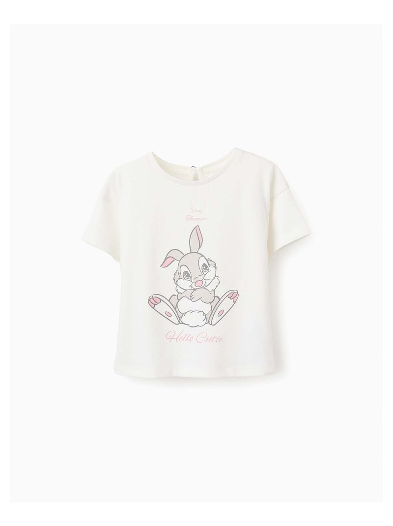 T-shirt de Coton Imprimé Bambi Beige clair - Kiabi
