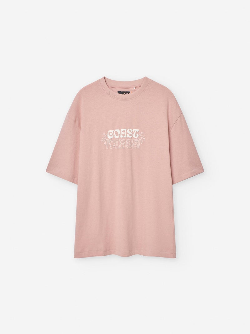 T-shirt de Coton Imprimé Rose - Kiabi