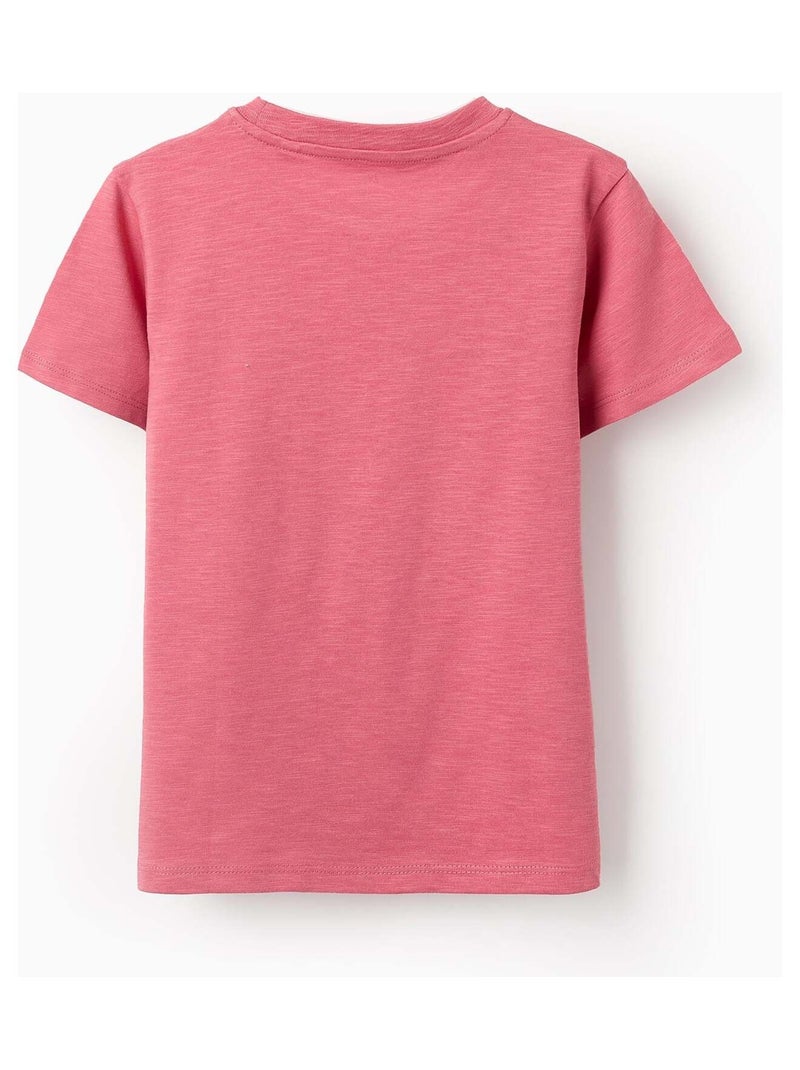 T-shirt de Coton Rose foncé - Kiabi