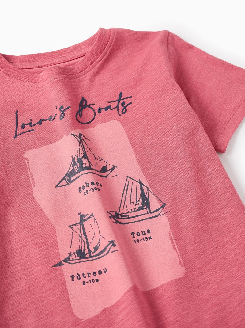 T-shirt de Coton Rose foncé - Kiabi