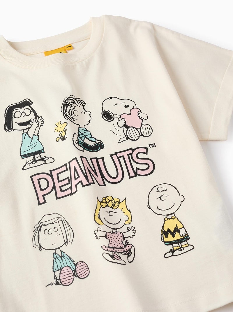 T-shirt de Coton Snoopy Blanc - Kiabi