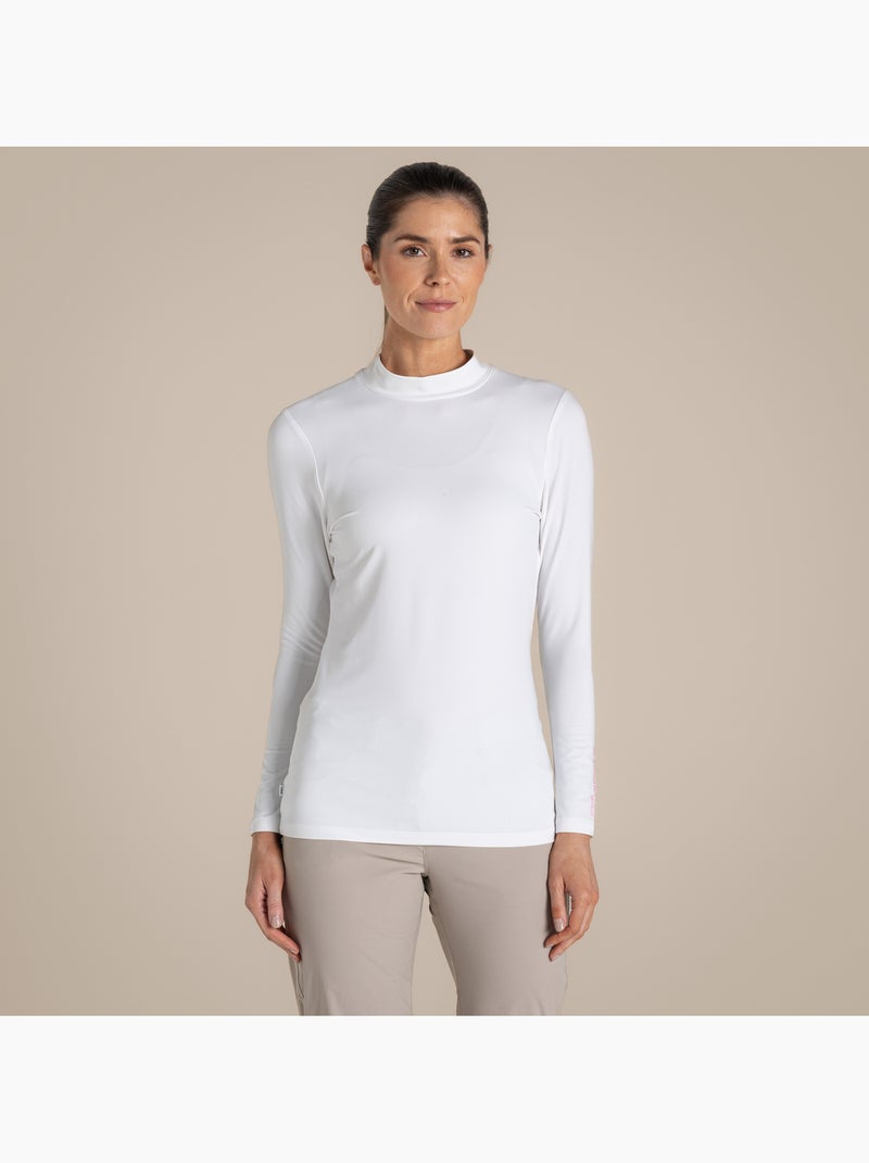T-shirt de golf manches longues à faux col - craghoppers Blanc - Kiabi