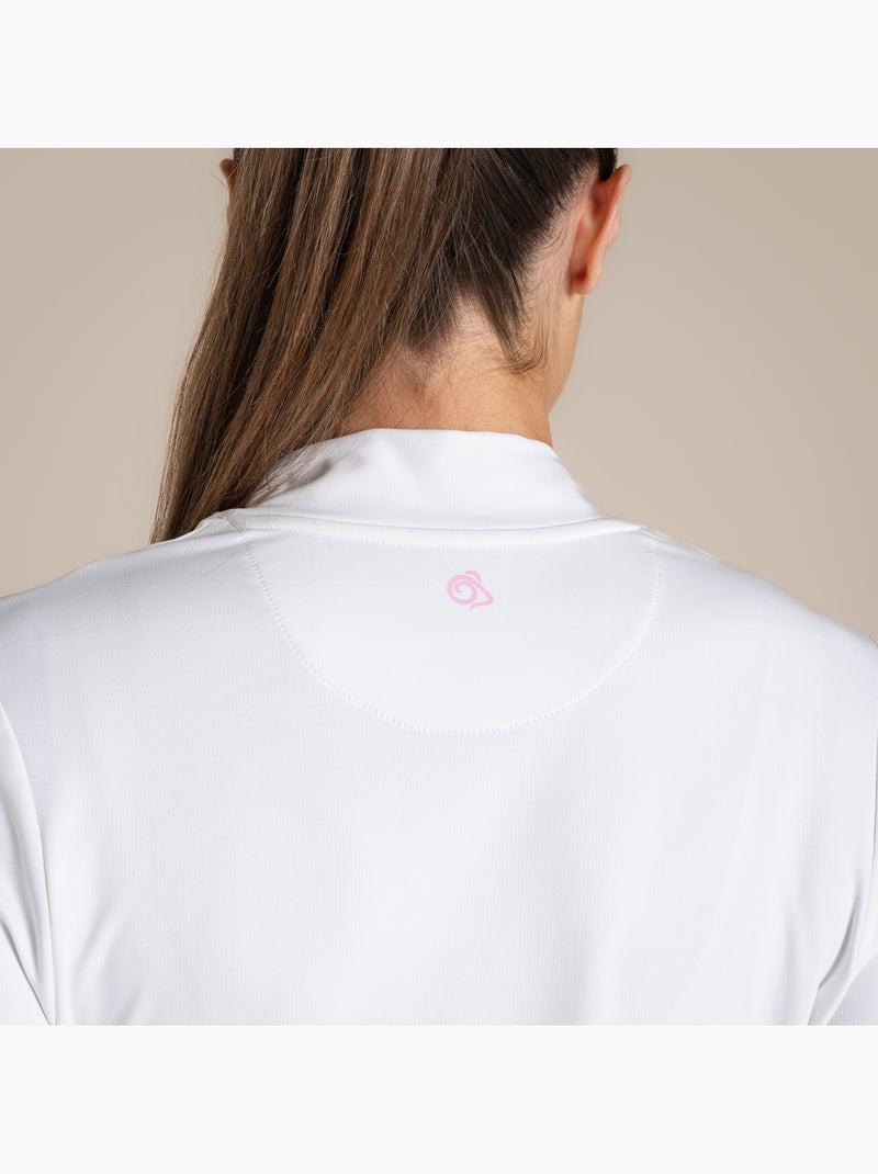 T-shirt de golf manches longues à faux col - craghoppers Blanc - Kiabi