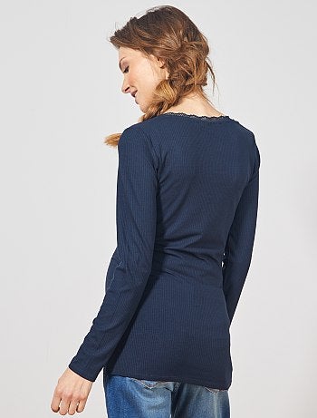 T-shirt de grossesse côtelé - Kiabi