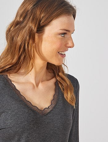 T-shirt de grossesse côtelé - Kiabi