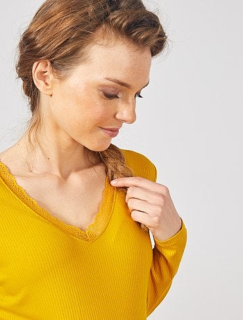 T-shirt de grossesse côtelé - Kiabi