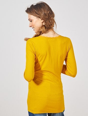 T-shirt de grossesse côtelé - Kiabi