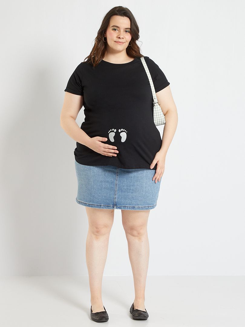 T-shirt de grossesse Noir - Kiabi