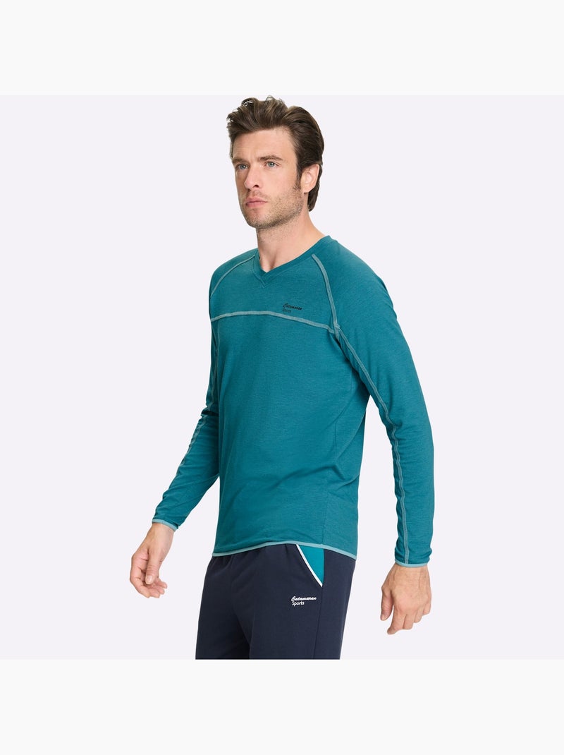 T-shirt de loisirs 46% coton - taille standard - witt Bleu topaze - Kiabi