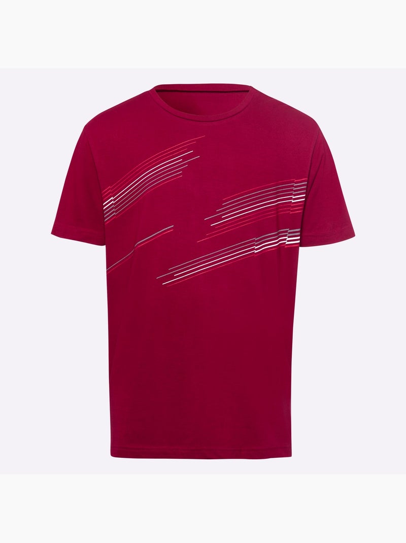 T-shirt de loisirs imprimé graphique - taille standard - moda vilona Cerise - Kiabi