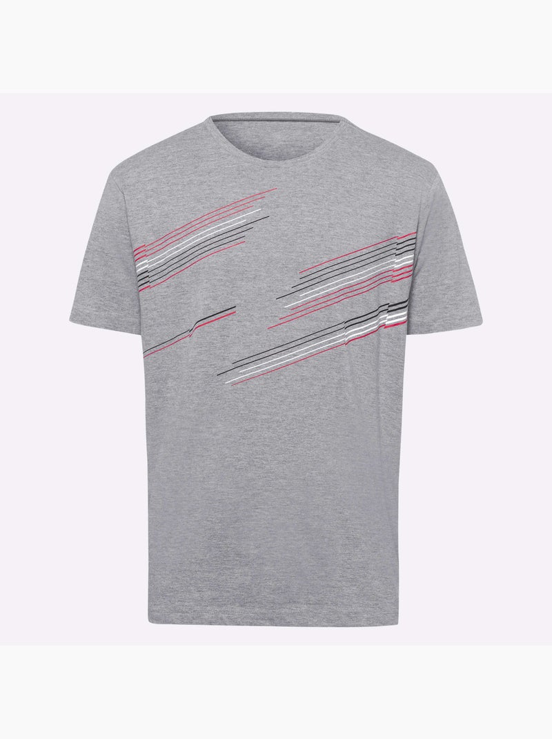 T-shirt de loisirs imprimé graphique - taille standard - moda vilona Gris clair - Kiabi