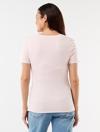 T-shirt de maternité avec col rond drapé