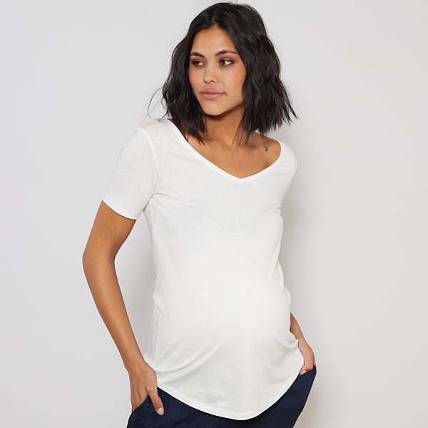 tee shirt blanc femme enceinte